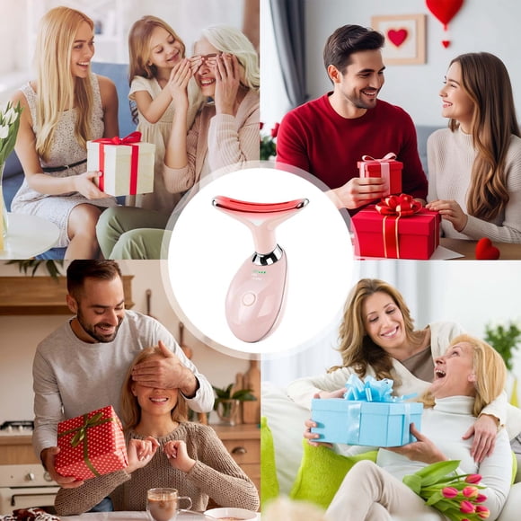 Yhmxh Essentiels pour la Maison Électroménagers Massage Facial-R Lumière Rouge T-Thérapie pour Visage et Clou Baguette de Coupage du Visage avec Appareil de Massage 7 Couleurs
