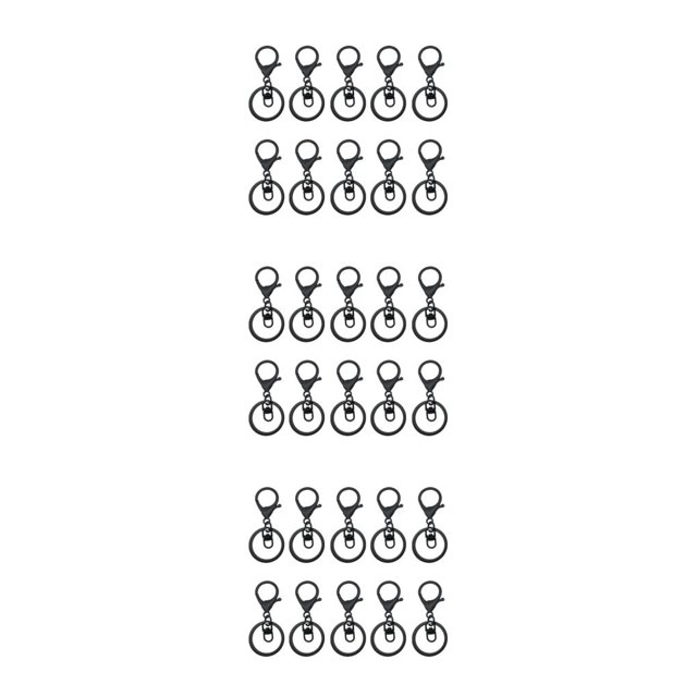 Ruiboury 10pack/lot Carabiners Lobster Claw For Keychain - Strong And Functional Accessories For Easy Key Swimming black 3Set