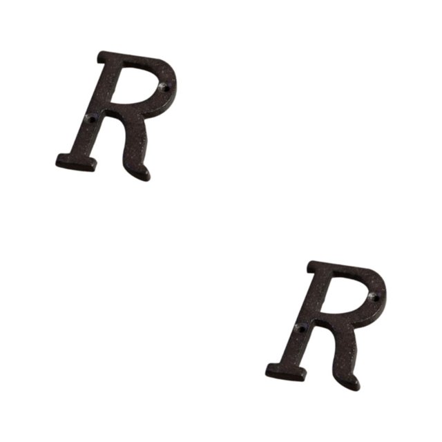 Decodeary IPPY Lettres en Métal Panneau de Maison Facile à Installer et Résistant à la Décoloration Durable B17--R 2Ensemble