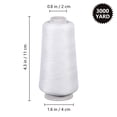 thumbnail image 3 of Fil à Coudre en Polyester Durable pour Projets Blanc 3000 Yards, 3 of 8