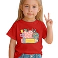 thumbnail image 4 of Grands Garçons de la Rentrée T-Shirts Graphiques Enfants T-Shirt à Manches Courtes Doux Chemise Décontractée Vêtements Tendance Rouge Taille 8-9T, 4 of 5