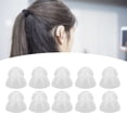 thumbnail image 4 of 10Pcs Embouts d'Oreille Double Couche Transparente Fermée Anti Statique Silicone Souple Bouchons d'Oreilles Accessoires, 4 of 8