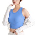 thumbnail image 4 of SwiftWear Womens U Back Sports Shaping Bras Padded High Neck Crop Workout Cotton Tank Tops, 4 of 7