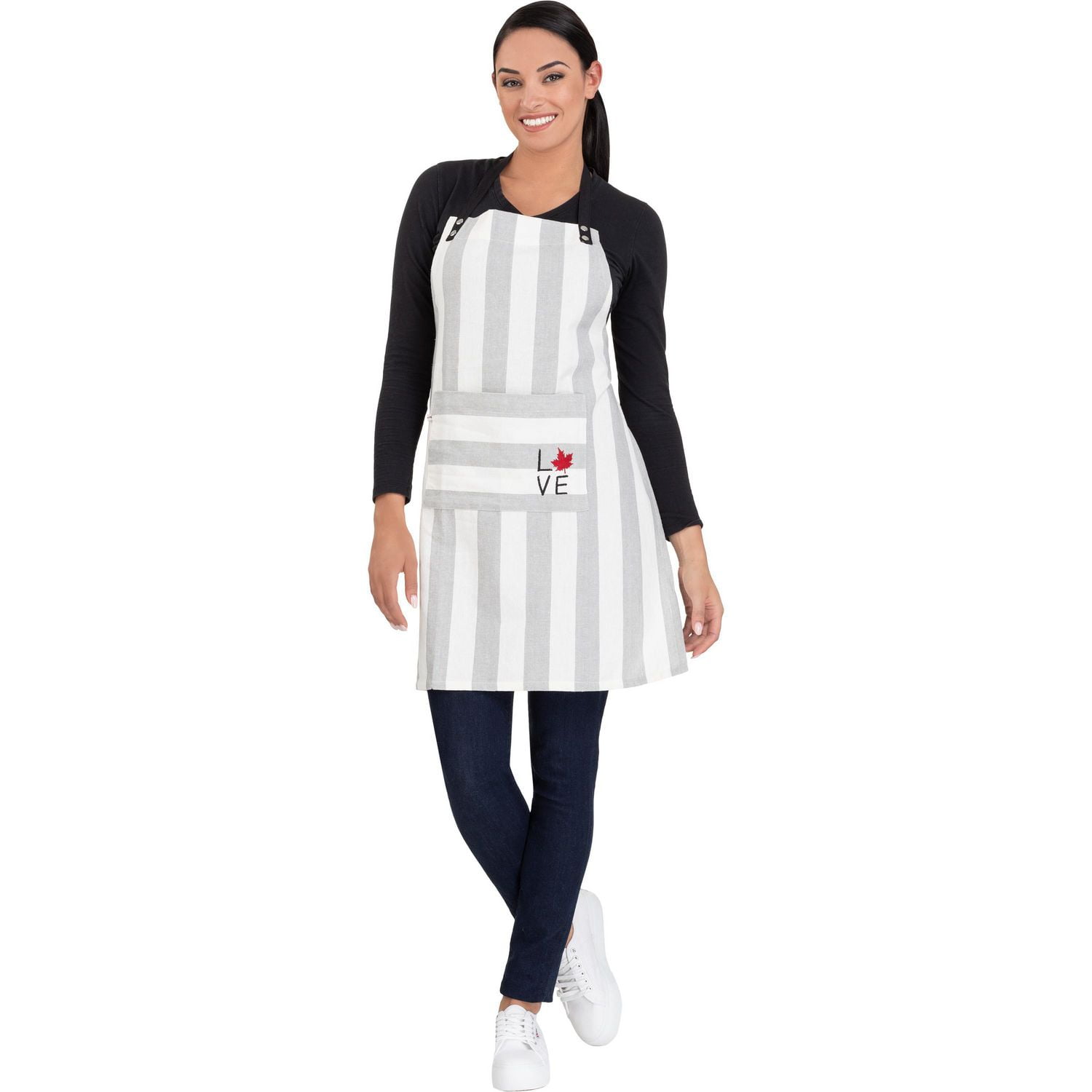 LOVE Ellen DeGeneres Canadian Cabana striped apron