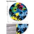 thumbnail image 2 of Serviette de Plage Ronde en Microfibre Imprimée, Serviette de Bain Super Colorée, Couverture de Plage Anti-Sable, Tapis de Plage, Serviette Polyvalente pour Voyage et Piscine, 2 of 8