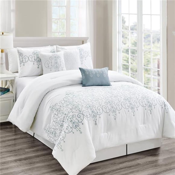 Elight Home 21776K 7 Piece Geron Comforter Set - King Size