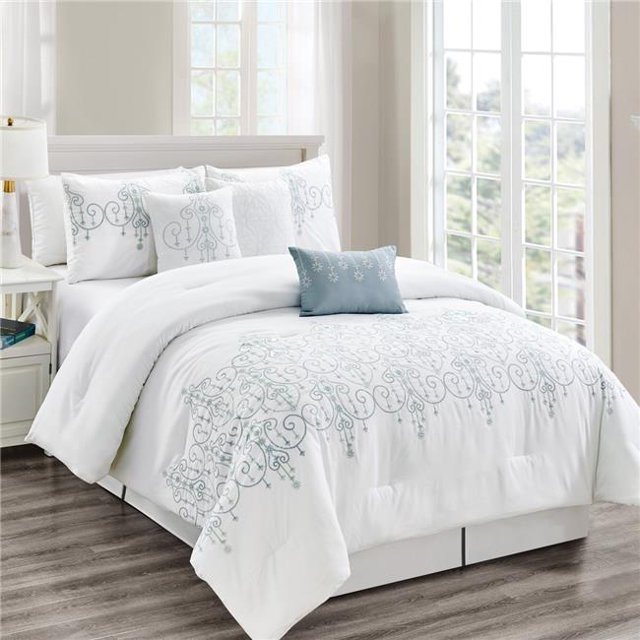Elight Home 21776K Ensemble de Douillette Geron 7 Pcs - Très Grand Lit