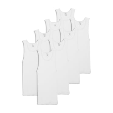 Jockey Men's 100% Cotton A-Shirt Tank - 8 Pack