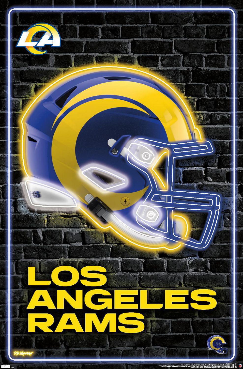 NFL Los Angeles Rams - Casque néon 23