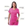 thumbnail image 3 of Adar Uniforms Women's Scrub Set - Enhanced V-Neck Top/Multi Pocket Pants, 3 of 7