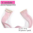 thumbnail image 4 of 10pcs/set Highlight Multicolor Streaks Clip in Hair Extensions Hairpiece Long Straight Rainbow Hair, 4 of 6