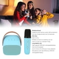 thumbnail image 3 of Portable Karaoke Machine, Stable Long Distance Retro Bluetooth Speaker Microphone Set Sound Changing HD Stereo  for Party for Kids Blue, 3 of 7