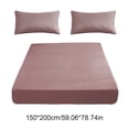 thumbnail image 3 of Double Bed Fitted Sheet | Non-Slip All-Inclusive Mattress | Soft Polyester Fiber, Elastic Corners, Fits 200x150cm | Multicolor | Wrinkle Resistant | Secure Stay | Multipurpose Cover, 3 of 6