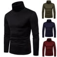 thumbnail image 2 of Fashion Mens Polo Roll Turtle Neck Pullover Knitted Tops Sweater Blouse Shirt Winter, 2 of 5