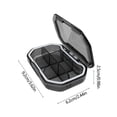thumbnail image 3 of Matoen Sturdy Waterproof Travel Size Tablet Box 6 Compartments Small Pharmaceutical Or Small Jewelry Mini Container Gray Blue Green, 3 of 6