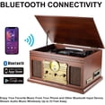 thumbnail image 4 of DIGITNOW Bluetooth Record Player 3-Speed Turntable with Stereo Speaker, Cassette Player, FM Radio, 4 of 7