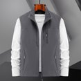 thumbnail image 2 of Birdeem Mens Thin Workwear Solid Color Stand Collar Sleeveless Jacket Tank Tops, 2 of 8
