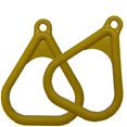 thumbnail image 1 of Trapeze Ring Swing Set Play Set Playground Trapeze Bar Jungle Gym Monkey Bar (Yellow), 1 of 3