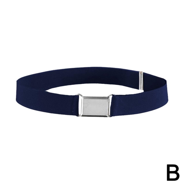Ceinture pour Tout-Petits Élastique Ajustable Extensible Ceintures Unisexes Argent Carrée E3J2