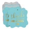thumbnail image 3 of Inkdotpot Thanks From The New Wedding Bottle Tag Real Gold Foil Favor Bracket Shape Hang Tags Pack Of 100, 3 of 7