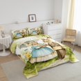 thumbnail image 3 of Erosebridal Easter Rabbit Comforter Sets Queen Size,Floral Eggs Bedding Queen Comforter Set,Kids Room Decorative,Reversible,Ultra Soft,3 Pieces, 3 of 7