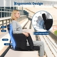 thumbnail image 3 of Garvee 24.5" Wide Stadium Seats with Back Support, 6 Adjustable Angle, Pockets, Cup Holders, Gray, 3 of 7