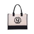 thumbnail image 1 of Decodeary Good Load Bearing Alphabet Beach Bag For Travel Large Storage Space Shopping Bag Q flower, 1 of 6