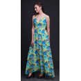 thumbnail image 4 of Bimba Floral Ladies Printed Resort Maxi DrawstringDressSpaghetti Strap Beach Wear-Medium, 4 of 4