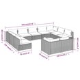 thumbnail image 4 of vidaXL 11 Piece Garden Lounge Set with Cushions Brown Poly Rattan, 4 of 4