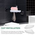 thumbnail image 4 of OULII Corner Shelving 1Set White ABS Bathroom Corner Shelf 33.2X9.4X2In For Bathroom And Kitchen Storage, 4 of 8