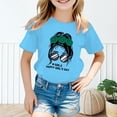 thumbnail image 2 of Hauts de Danse pour Enfants Filles T-Shirt pour Enfants Manches Longues Enfant Filles Mignon Graphique Imprimé Col Rond T-Shirt à Manches Courtes Été Décontracté T-Shirt Hauts, 2 of 5