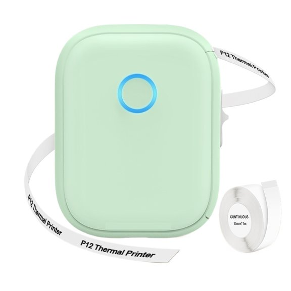 Imprimante d'Étiquettes Sans Encre P12 Portable Mini Imprimante Bluetooth Sans Fil Imprimante Thermique Coupe Automatique, Améliorer l'Efficacité