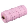 thumbnail image 1 of Unique Bargains Cotton Rope Twine String Twisted Braided Cord, Light Pink 100m/109 Yard for Wall Hanging, Macrame Knotting, 1 of 7
