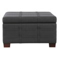 thumbnail image 3 of Detour Strap Square Storage Ottoman in Charcoal Fabric, 3 of 8