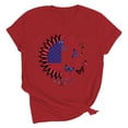 thumbnail image 3 of VKOYWKM T-Shirts du 4 Juillet pour Femmes Fête de l'Indépendance T-Shirts Graphiques Drapeau Américain Manches Courtes Col Rond Patriotiques T-Shirts du 4 Juillet, 3 of 7