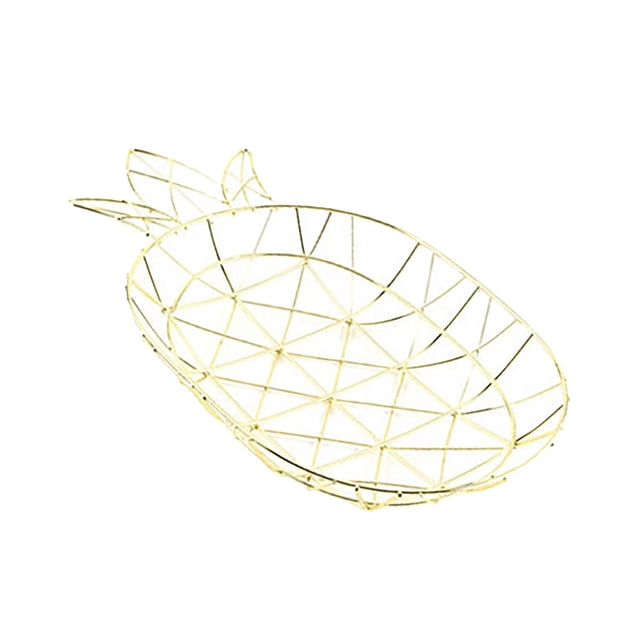 Agiferg Wrought Iron Fruit Basket Creative Living Room Home Snack Storage Basket