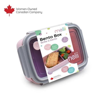 Melii Bento Box with Removable Divider - 880 ml - pink - 1 count