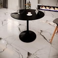 thumbnail image 2 of Velets Table à Manger/table Basse Tulipe Mi-Siècle Moderne avec Dessus Rond et Base Piédestal, Table Fonctionnelle pour Salle à Manger et Salon - Parfaite pour les Coins-Déjeuners et les Cuisines (Noir, 36 Pouces), 2 of 5