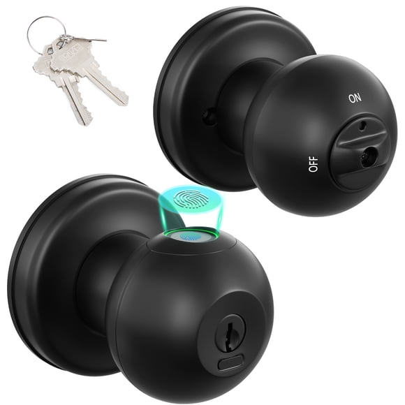 Fitnate Smart Door Knob Fingerprint Keyless Biometric Door Lock Electronic Deadbolt App
