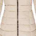 thumbnail image 4 of Fankiway Veste Décontractée Mi-Longue à Capuche à Manches Longues pour Femme avec Petit Imprimé Style Kaki G, 4 of 4