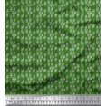 thumbnail image 1 of Soimoi Green Cotton Voile Fabric Triangle Geometric Print Fabric by Yard 56 Inch Wide, 1 of 3