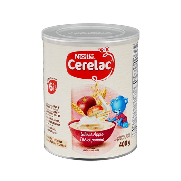 CERELAC Wheat Apple Baby Cereal, 6 Months & Up, Source of Iron, Calcium & Vitamins B1 & B3
