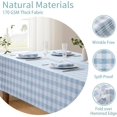 thumbnail image 3 of Checkered Gingham Tablecloth 60x120 Inch, Light Blue and White, Waterproof, WrinkleFree, Ideal for Kitchen, Dining, and Outdoor Picnics, Easy to Clean, 3 of 6