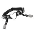 thumbnail image 1 of ziyahi Women Star Heart Garters Belts Rivets Gothic Punk Leather Garter Leg Ring #5, 1 of 5