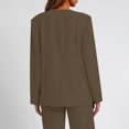 thumbnail image 5 of Styesk Blazers for Women Business Casual Outfits Open Front Long Sleeve Blazer Jackets Solid Color Lapel Padded Shoulder Long Suit Jackets Loose Fit Button Work Office Suit Jacket, 5 of 5
