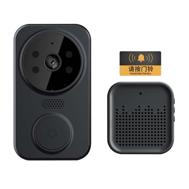 Sonnettes Sans Fil pour Maison Sonnette Intelligente Sans Fil Télécommande Vidéo Sonnette Intelligente Visuelle Maison Vision Nocturne Hd Sécurité Wi‐Fi Porte Sonnette Version à Pile