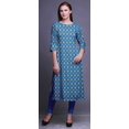 thumbnail image 4 of Bimba Kurti Imprimée à Manches 3/4 Tenue d'Été Kurta Tunique Droite pour Femmes, 4 of 6