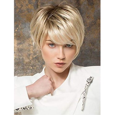 Maoww Ladies' short hair gold short straight hair set