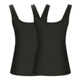 thumbnail image 4 of Plebaso 2 Pack Ribbed Tank Tops for Women Spaghetti Strap Slim Tops Scoop Neck Sleeveless Summer Tops, 4 of 4