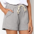 thumbnail image 4 of Birdeem Womens Plus Size Drawstring Casual Elastic Waist Pocket Loose Solid Shorts Pants, 4 of 7